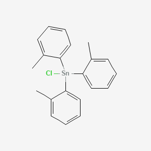 molecular formula C21H21ClSn B15385678 Stannane, chlorotris(2-methylphenyl)- CAS No. 4583-39-5