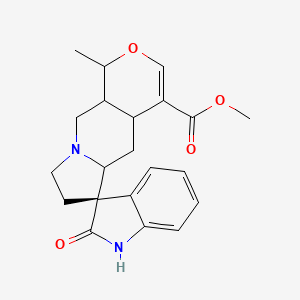 molecular formula C21H24N2O4 B15385736 methyl (6S)-1-methyl-2'-oxospiro[1,4a,5,5a,7,8,10,10a-octahydropyrano[3,4-f]indolizine-6,3'-1H-indole]-4-carboxylate 
