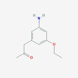 molecular formula C11H15NO2 B15385765 1-(3-Amino-5-ethoxyphenyl)propan-2-one 