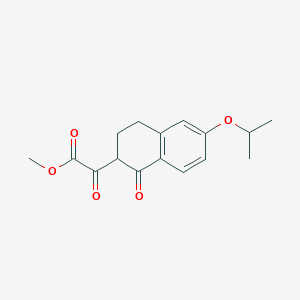 molecular formula C16H18O5 B15385768 Methyl 2-(6-isopropoxy-1-oxo-1,2,3,4-tetrahydronaphthalen-2-yl)-2-oxoacetate 