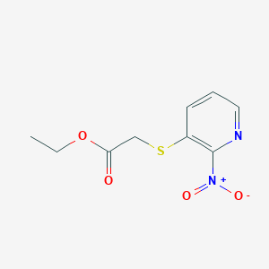 molecular formula C9H10N2O4S B15385777 Ethyl 2-((2-nitropyridin-3-yl)thio)acetate 