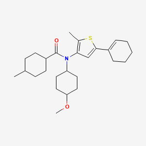 molecular formula C26H39NO2S B15385829 Potassium 5-cyclohexenyl-3-((1r,4R)-N-((1r,4R)-4-methoxycyclohexyl)-4-methylcyclohexanecarboxamido)thiophene-2-carboxylate 