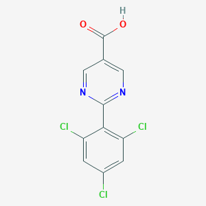 molecular formula C11H5Cl3N2O2 B15385993 2-(2,4,6-Trichlorophenyl)pyrimidine-5-carboxylic acid 