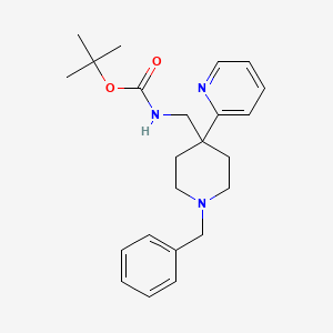 molecular formula C23H31N3O2 B15386022 tert-Butyl ((1-benzyl-4-(pyridin-2-yl)piperidin-4-yl)methyl)carbamate 