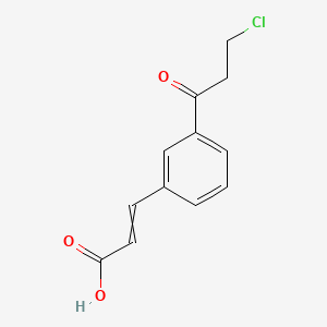 molecular formula C12H11ClO3 B15386065 (E)-3-(3-(3-Chloropropanoyl)phenyl)acrylic acid 