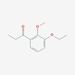 molecular formula C12H16O3 B15386079 1-(3-Ethoxy-2-methoxyphenyl)propan-1-one 