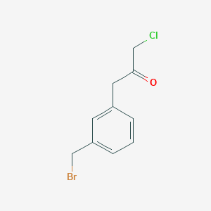 molecular formula C10H10BrClO B15386090 1-(3-(Bromomethyl)phenyl)-3-chloropropan-2-one 