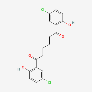 molecular formula C18H16Cl2O4 B15386136 1,6-Bis(5-chloro-2-hydroxyphenyl)hexane-1,6-dione CAS No. 101735-99-3