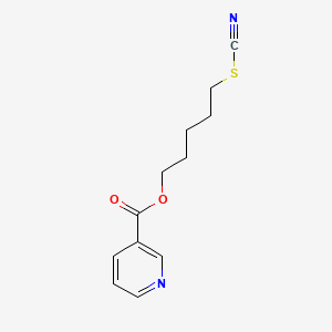 molecular formula C12H14N2O2S B15386387 Nicotinic acid, 5-thiocyanatopentyl ester CAS No. 101952-79-8