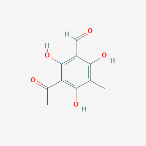 molecular formula C10H10O5 B15386459 Benzaldehyde, 3-acetyl-2,4,6-trihydroxy-5-methyl- CAS No. 59677-81-5