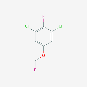 molecular formula C7H4Cl2F2O B15386485 1,3-Dichloro-2-fluoro-5-(fluoromethoxy)benzene 