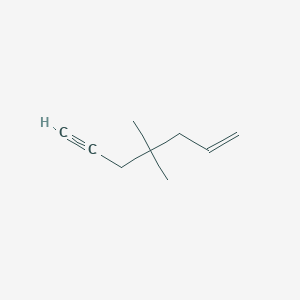 molecular formula C9H14 B15386503 1-Hepten-6-yne, 4,4-dimethyl- CAS No. 102650-76-0