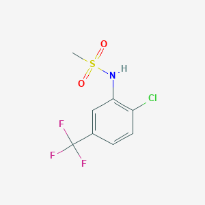 molecular formula C8H7ClF3NO2S B15386513 N-[2-chloro-5-(trifluoromethyl)phenyl]methanesulfonamide CAS No. 296264-96-5