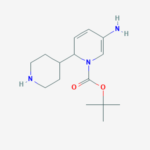 molecular formula C15H25N3O2 B15386602 tert-butyl 5-amino-2-piperidin-4-yl-2H-pyridine-1-carboxylate 