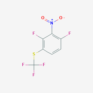 molecular formula C7H2F5NO2S B15386664 1,3-Difluoro-2-nitro-4-(trifluoromethylthio)benzene 