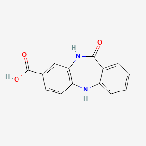 molecular formula C14H10N2O3 B15387022 11-Oxo-10,11-dihydro-5h-dibenzo[b,e][1,4]diazepine-8-carboxylic acid 