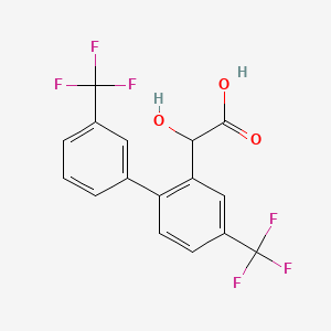 molecular formula C16H10F6O3 B15387043 (4,3'-Bis(trifluoromethyl)biphenyl-2-yl)-hydroxy-acetic acid 
