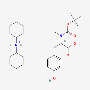 molecular formula C27H44N2O5 B15387093 dicyclohexylammonium (S)-2-(tert-butoxycarbonyl(methyl)amino)-3-(4-hydroxyphenyl)propanoate 