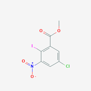 molecular formula C8H5ClINO4 B15387271 Methyl 5-chloro-2-iodo-3-nitrobenzoate 