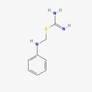 molecular formula C8H11N3S B15387288 Anilinomethyl carbamimidothioate CAS No. 102272-92-4