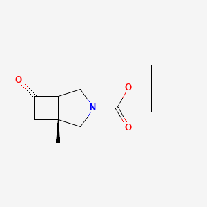 molecular formula C12H19NO3 B15387556 tert-butyl (1R)-1-methyl-6-oxo-3-azabicyclo[3.2.0]heptane-3-carboxylate 