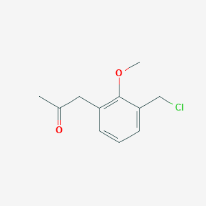 molecular formula C11H13ClO2 B15387591 1-(3-(Chloromethyl)-2-methoxyphenyl)propan-2-one 
