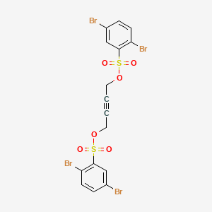 molecular formula C16H10Br4O6S2 B15387743 But-2-yne-1,4-diyl bis(2,5-dibromobenzenesulfonate) CAS No. 10154-82-2