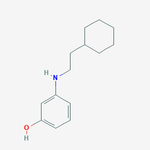 molecular formula C14H21NO B15387817 Phenol, 3-(cyclohexylethylamino)- CAS No. 100010-21-7