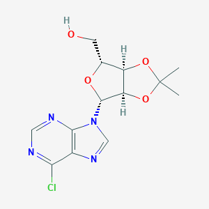 molecular formula C13H15ClN4O4 B015388 6-Chloro-9-[2,3-O-(1-methylethylidene)-beta-D-ribofuranosyl]-9H-Purine CAS No. 39824-26-5