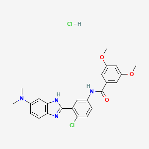 molecular formula C24H24Cl2N4O3 B15388026 HhAntag HCl 