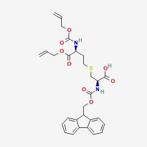 molecular formula C29H32N2O8S B15388043 N-(((9H-fluoren-9-yl)methoxy)carbonyl)-S-((S)-4-(allyloxy)-3-(((allyloxy)carbonyl)amino)-4-oxobutyl)-L-cysteine 