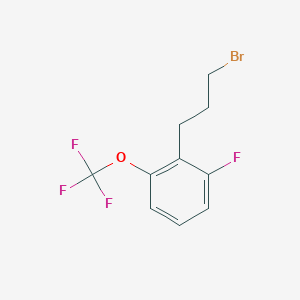 molecular formula C10H9BrF4O B15388068 1-(3-Bromopropyl)-2-fluoro-6-(trifluoromethoxy)benzene 