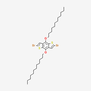 molecular formula C34H52Br2O2S2 B15388099 2,6-dibromo-4,8-didodecoxythieno[2,3-f][1]benzothiole CAS No. 1044795-06-3