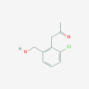 molecular formula C10H11ClO2 B15388177 1-(2-Chloro-6-(hydroxymethyl)phenyl)propan-2-one 