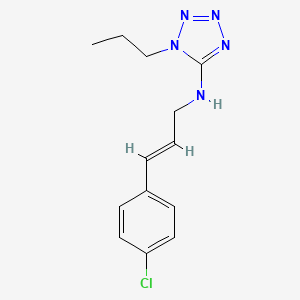 molecular formula C13H16ClN5 B15388290 N-[(2E)-3-(4-chlorophenyl)prop-2-en-1-yl]-1-propyl-1H-tetrazol-5-amine 