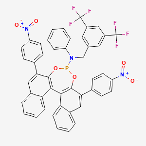 molecular formula C47H28F6N3O6P B15388302 N-[[3,5-bis(trifluoromethyl)phenyl]methyl]-10,16-bis(4-nitrophenyl)-N-phenyl-12,14-dioxa-13-phosphapentacyclo[13.8.0.02,11.03,8.018,23]tricosa-1(15),2(11),3,5,7,9,16,18,20,22-decaen-13-amine 