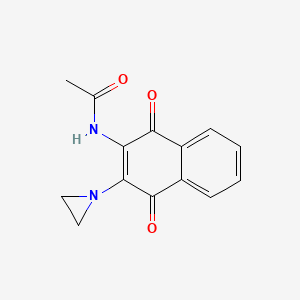 molecular formula C14H12N2O3 B15388555 N-[3-(Aziridin-1-yl)-1,4-dioxo-1,4-dihydronaphthalen-2-yl]acetamide CAS No. 100872-64-8