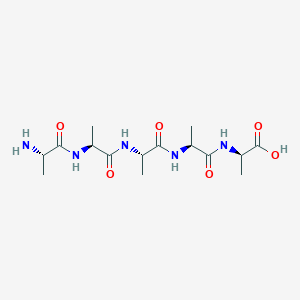molecular formula C15H27N5O6 B15388625 L-Alanyl-L-alanyl-L-alanyl-L-alanyl-D-alanine CAS No. 10145-97-8