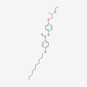 molecular formula C28H40O5 B15388636 Benzoic acid, 4-(decyloxy)-, 4-(2-ethoxypropoxy)phenyl ester CAS No. 102364-09-0