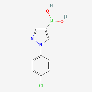 molecular formula C9H8BClN2O2 B15388720 (1-(4-Chlorophenyl)-1H-pyrazol-4-yl)boronic acid 
