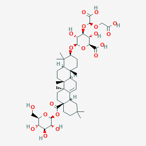 molecular formula C46H70O19 B15388852 beta-D-Glucopyranosiduronic acid, (3beta)-28-(beta-D-glucopyranosyloxy)-28-oxoolean-12-en-3-yl 3-O-[carboxy(carboxymethoxy)methyl]-, (S)- CAS No. 182322-57-2