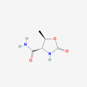 molecular formula C5H8N2O3 B153890 (4S,5R)-5-Methyl-2-oxooxazolidine-4-carboxamide CAS No. 128062-14-6
