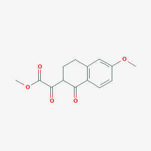 molecular formula C14H14O5 B15389013 Methyl(6-methoxy-1-oxo-1,2,3,4-tetrahydronaphthalen-2-yl)(oxo)acetate CAS No. 6935-48-4