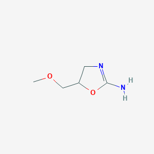 molecular formula C5H10N2O2 B15389067 5-(Methoxymethyl)-4,5-dihydro-1,3-oxazol-2-amine CAS No. 101993-02-6
