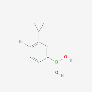 molecular formula C9H10BBrO2 B15389131 (4-Bromo-3-cyclopropylphenyl)boronic acid 