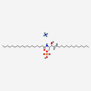 molecular formula C36H75N2O6P B15389173 azanium;[(E,2S,3R)-3-hydroxy-2-(octadecanoylamino)octadec-4-enyl] hydrogen phosphate 