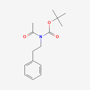 molecular formula C15H21NO3 B15389304 tert-Butyl acetyl(2-phenylethyl)carbamate CAS No. 101137-71-7