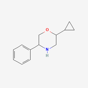 molecular formula C13H17NO B15389309 2-Cyclopropyl-5-phenylmorpholine 