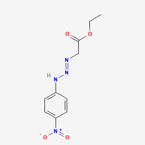 molecular formula C10H12N4O4 B15389311 Ethyl [(1E)-3-(4-nitrophenyl)triaz-1-en-1-yl]acetate CAS No. 10271-27-9