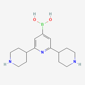 molecular formula C15H24BN3O2 B15389329 (2,6-Di(piperidin-4-yl)pyridin-4-yl)boronic acid 
